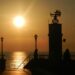 Luftaufnahme der Insel Wangerooge mit Inselflieger Wangerooge im Hintergrund