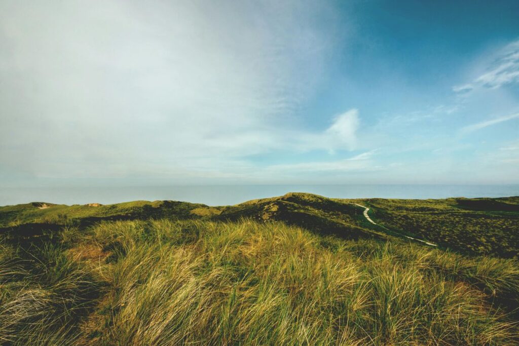 Luftaufnahme der deutschen Insel Helgoland im Nordsee.