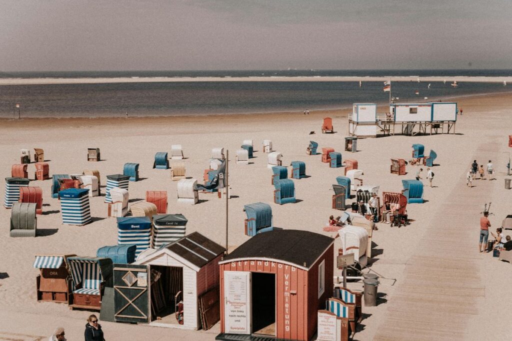 Luftaufnahme der Insel Juist in der Nordsee.